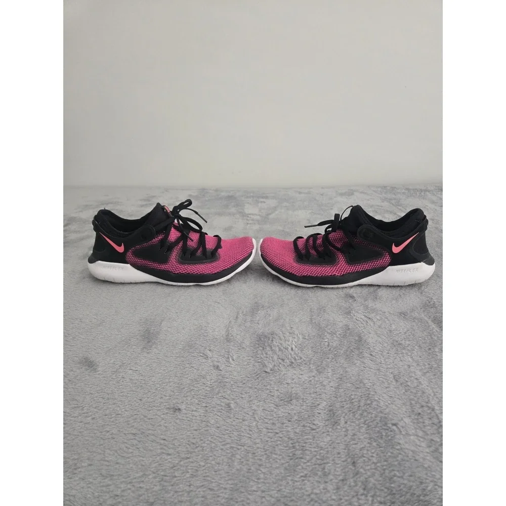 Nike Flex 2019 RN Running Athletic Shoes Women Size 8 Fushia Pink Black